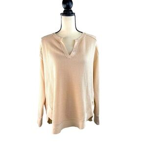 Skies are Blue | Long Sleeve Waffle Knit Thermal NWT M